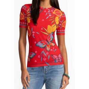 NEW JOHNNY WAS eleanor printed mesh t-shirt in ekaterina